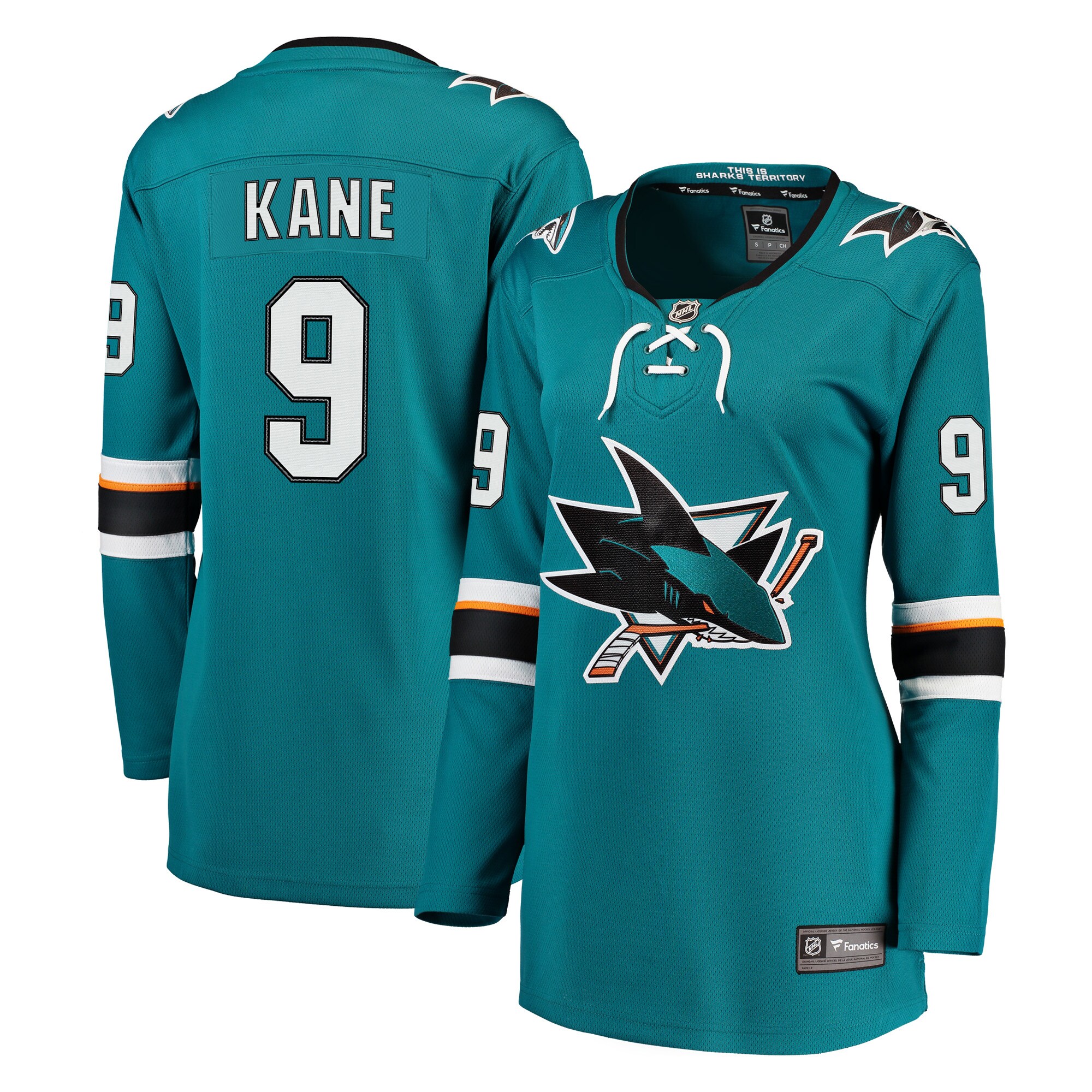 Evander Kane San Jose Sharks Branded Women's Premier Breakaway Player Jersey – Teal