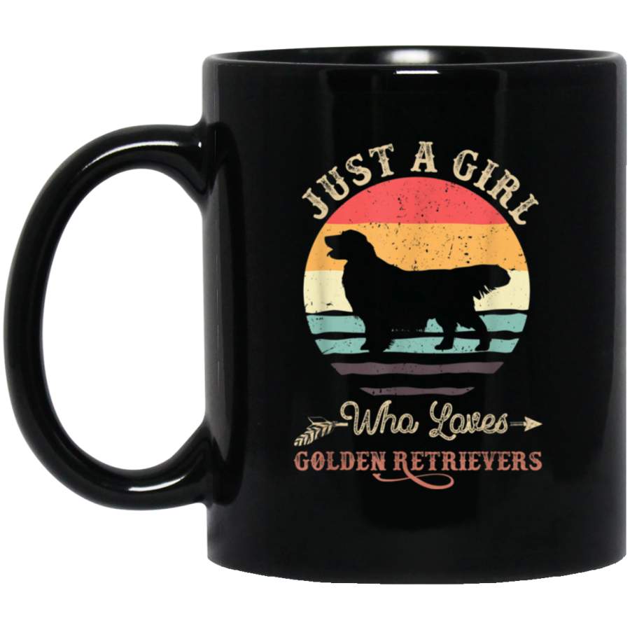 Just A Girl Who Loves Golden Retriever Vintage Gift Dog Mug