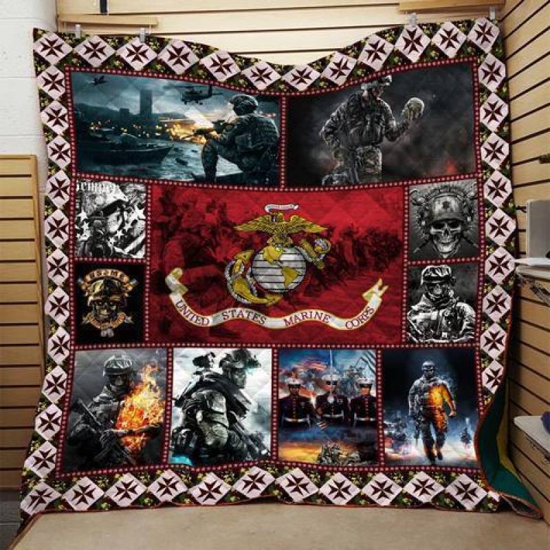 BC – US Marine Corps 3 Veteran Quilt – Appleandblossom Store