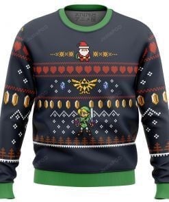 Zelda Santa Link For Unisex Ugly Christmas Sweater, All Over Print Sweatshirt