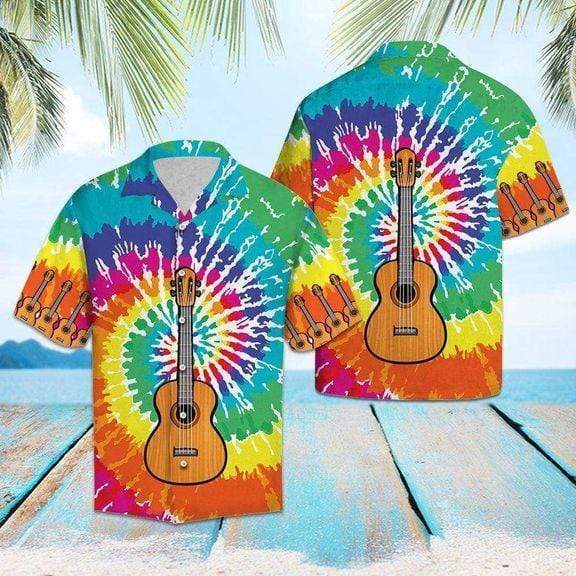 Guitar Hippie Hawaii Shirt Unisex Full Size Adult Colorful Ha40494