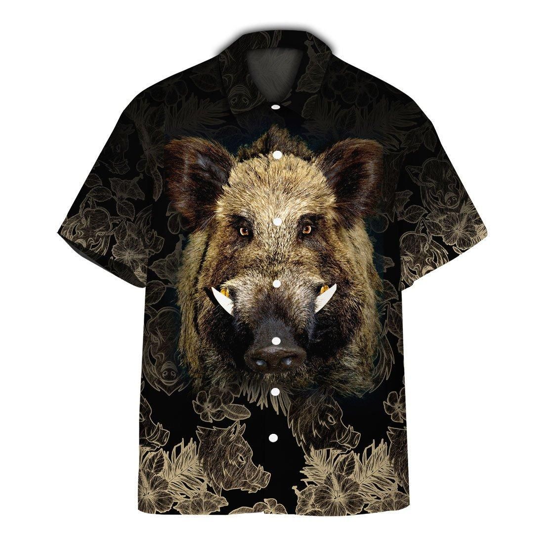 3D Boar Aloha Hawaiian Shirt Colorful Short Sleeve Summer Beach Casual Shirt For Men And Women