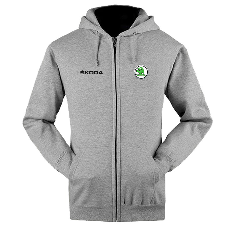 2022 new skoda logo zipper sweatshirts custom jacket 4S shop zipper hooded jacket alx