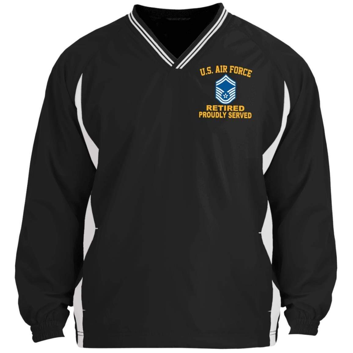 US Air Force E-8 SMSgt Retired Proudly Served Embroidered Windshirt