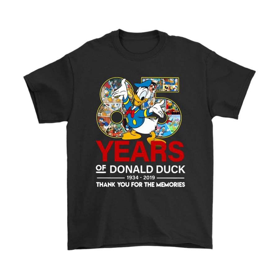 85 Years Of Donald Ducks 1934-2019 Thank You For The Memories Shirts