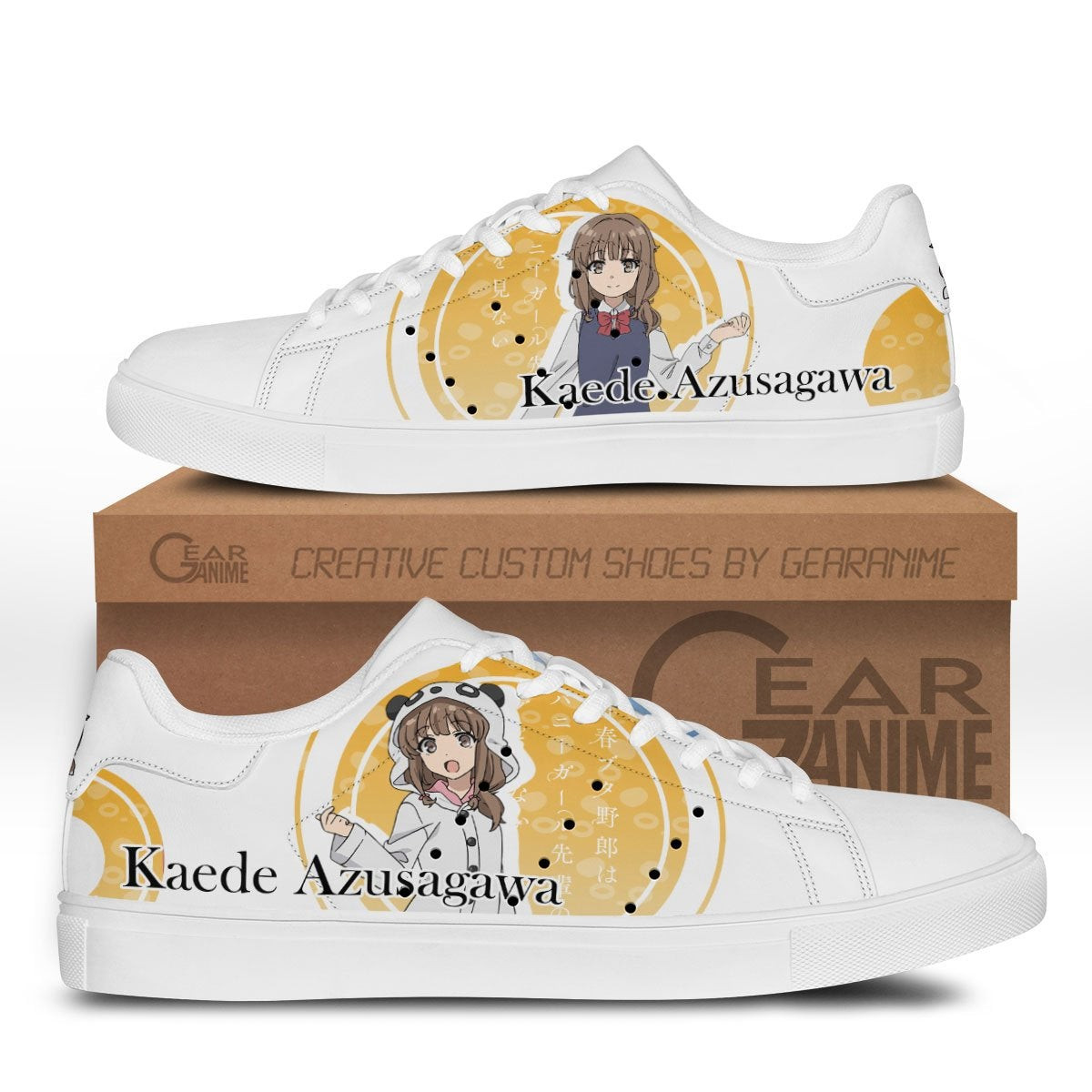 Kaede Azusagawa Skate Sneakers Custom Anime Bunny Girl Senpai Shoes