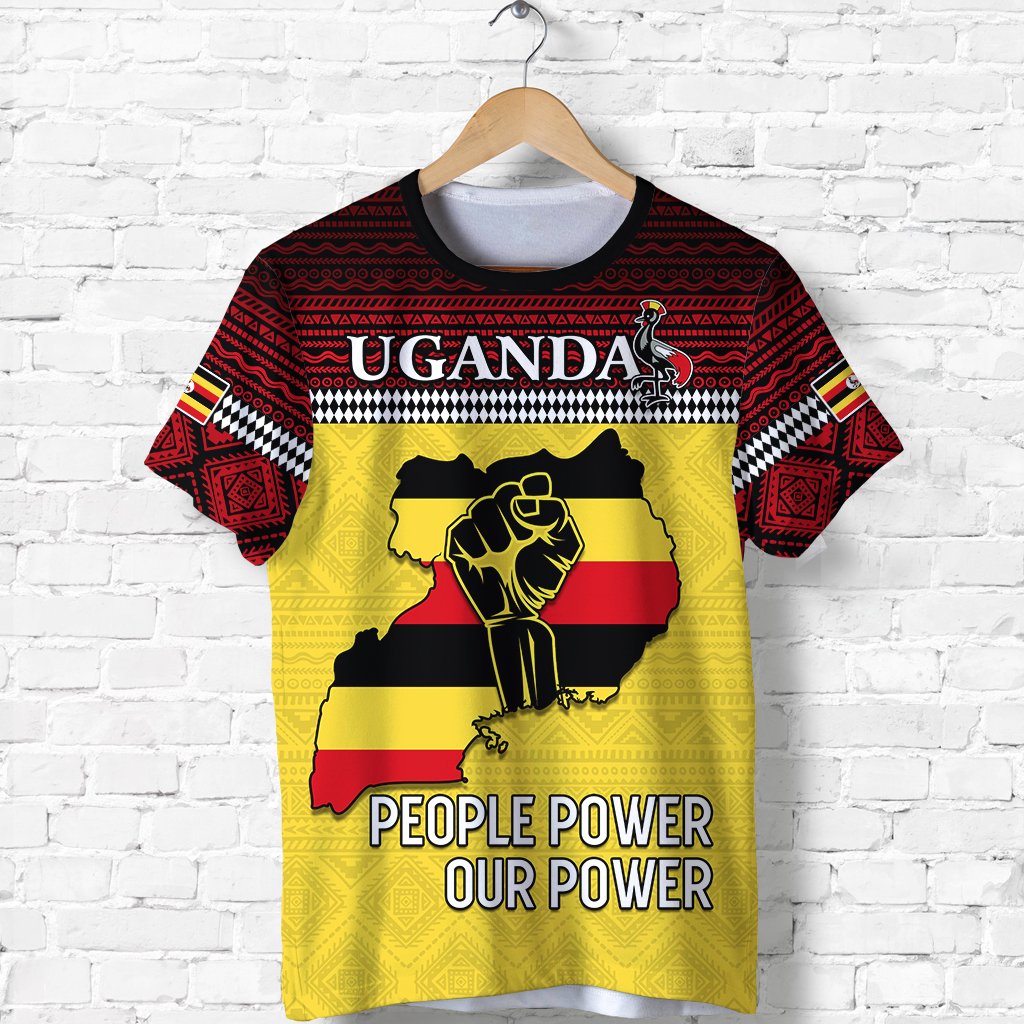 Uganda T-Shirt African Pattern People Power Our Power Lt13