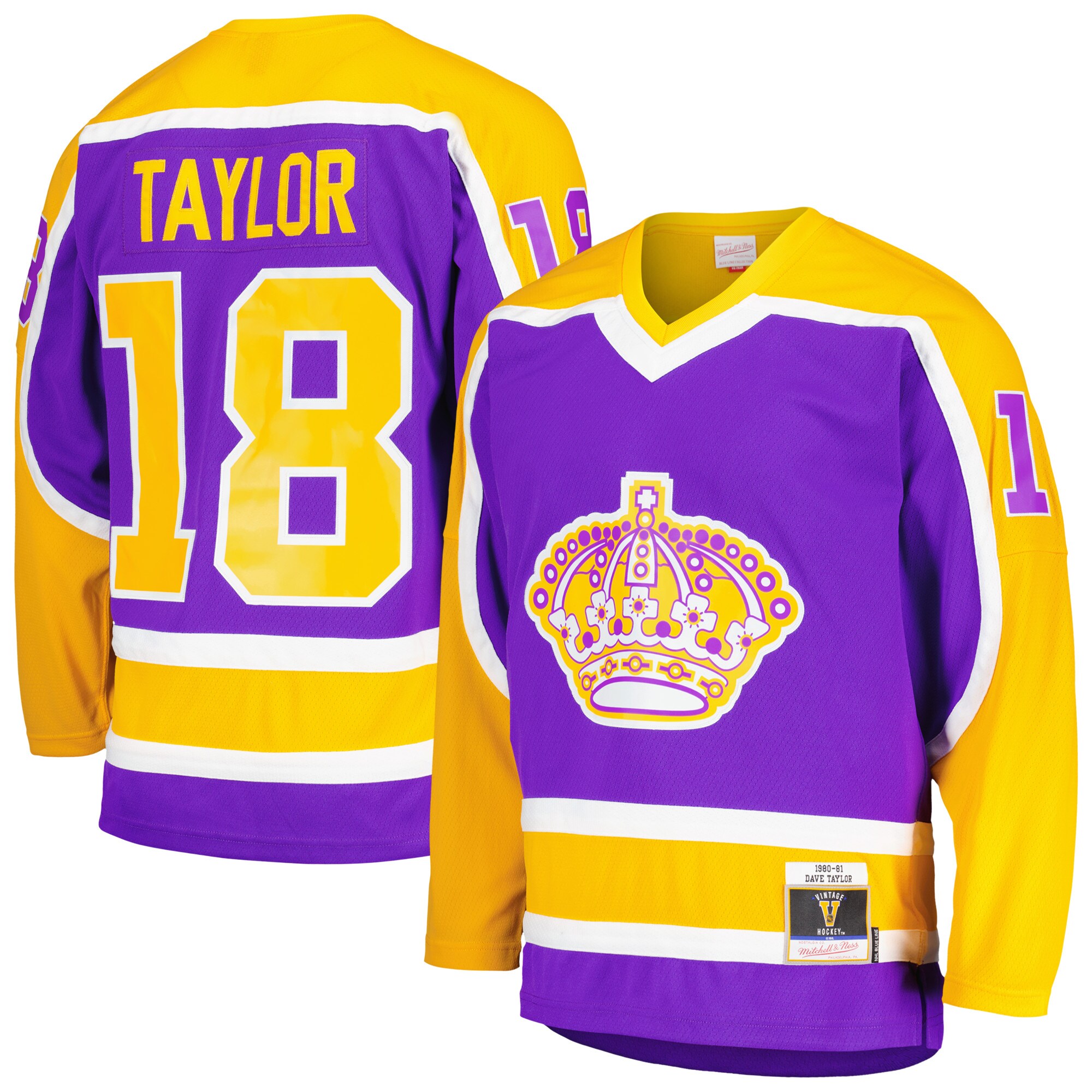 Dave Taylor Los Angeles Kings Mitchell & Ness 1980/81 Blue Line Player Jersey – Purple