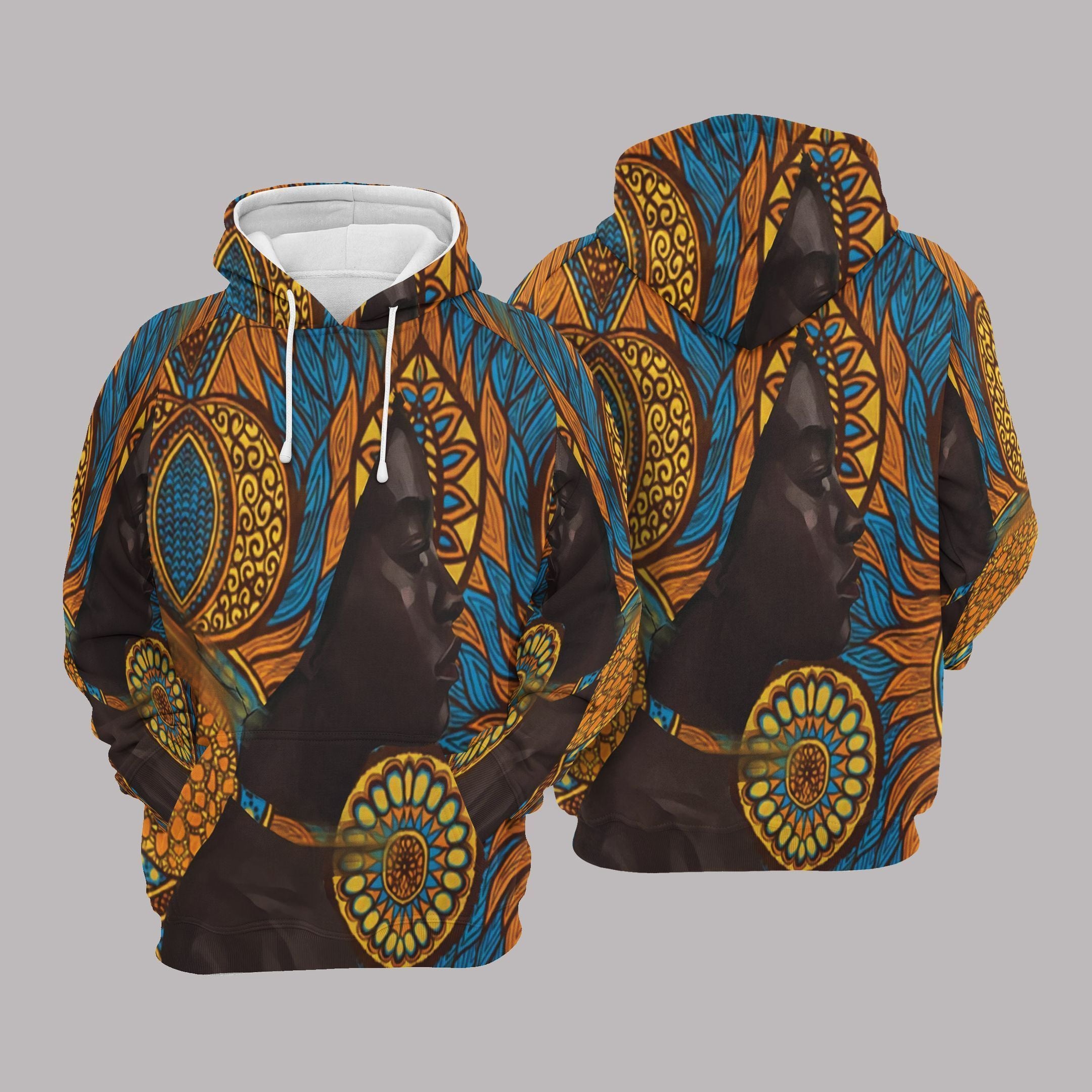 African American Fractal Flower Hoodie Bt07