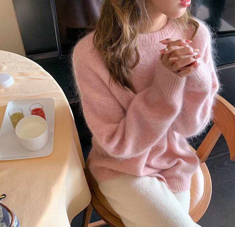 White Mohair Thicken Turtleneck Sweater Autumn Winter Sweet Fashion Long Sleeve Casual Solid Color Pullovers Pull Femme Jumper alx