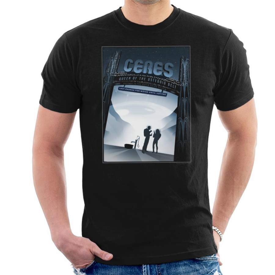 NASA Ceres Interplanetary Travel Poster Men’s T-Shirt