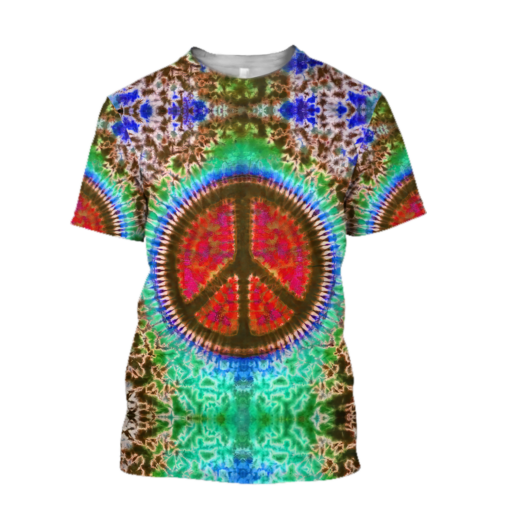 Hippie Heart 3D All Over Printed Shirt For Hippie Lovers, Hippie Style 3D Shirts, Gift For Men And Women