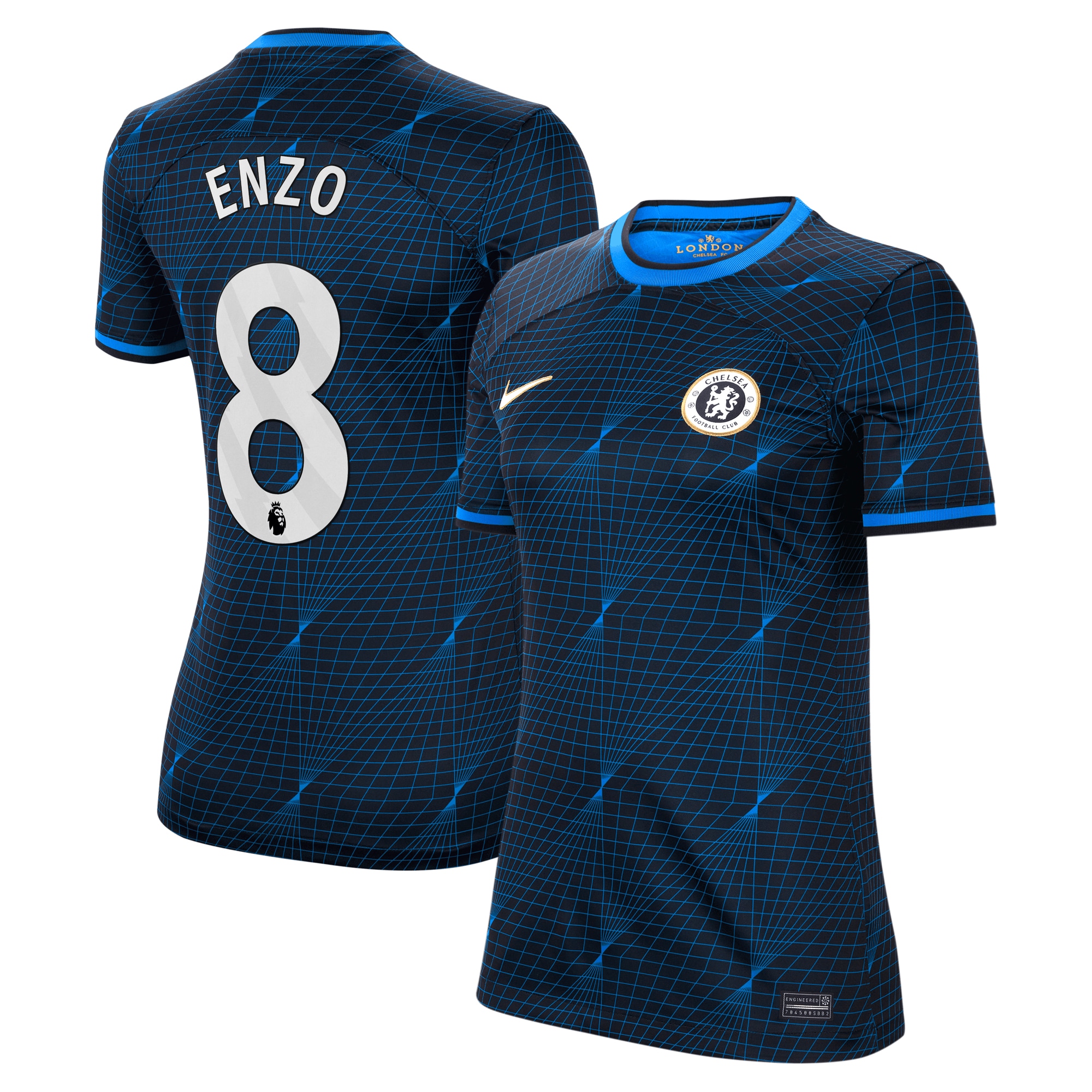 Enzo Fernández Chelsea Women's 2023/24 Away Stadium Replica Player Jersey – Navy