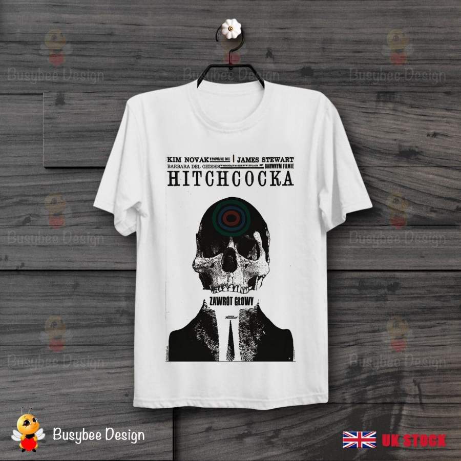 Mens Vertigo Movie Poster Alfred Hitchcock Retro Vintage Hipster T Shirt