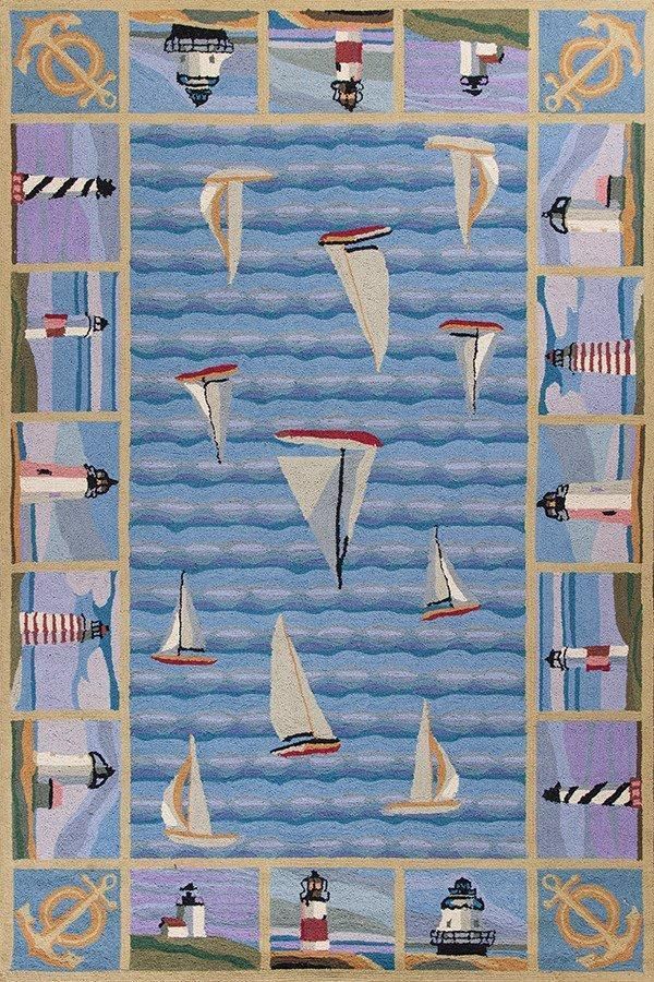 Blue Lighthouses Limited Edition  Sku 263651 Rug