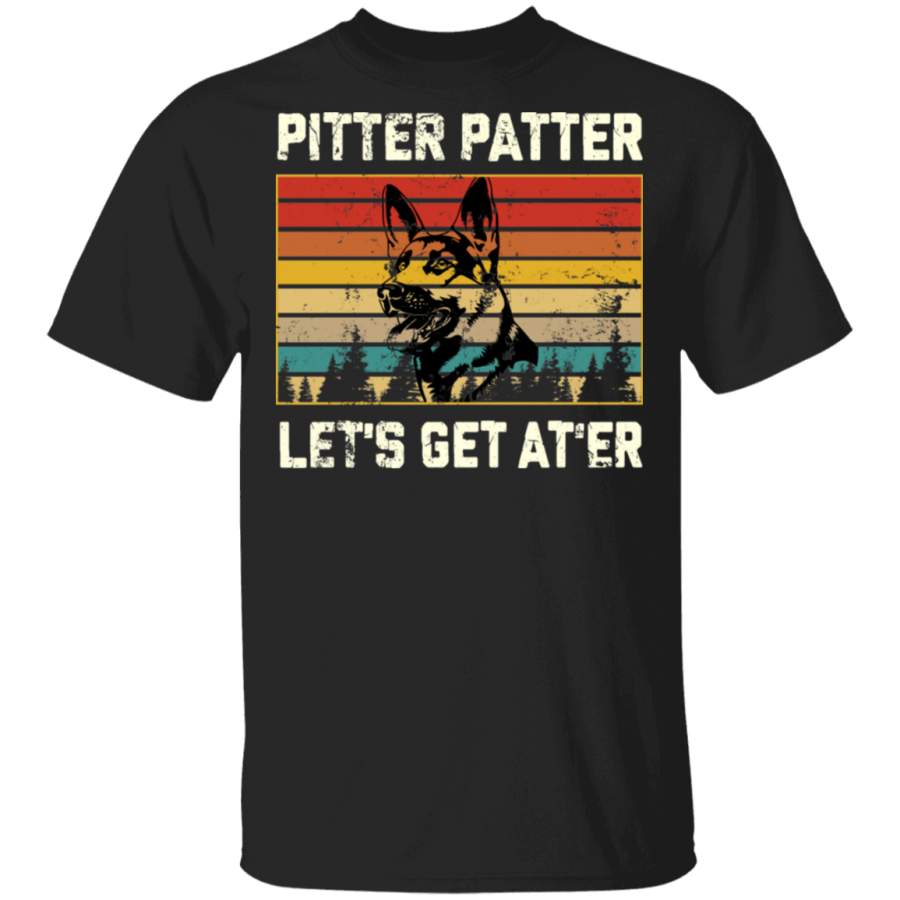 Vintage Pitter Patter German Shepherd Dog Rescue Woof Gifts T-Shirt