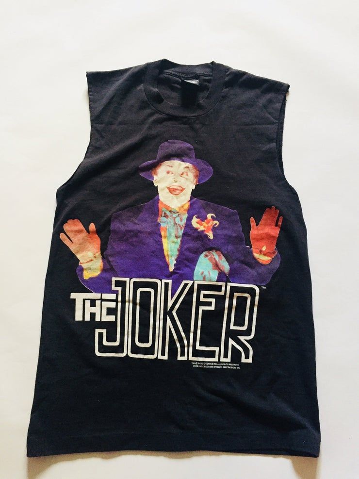 Vintage The Joker Batman Purple Red Black Top Cartoon Shirt