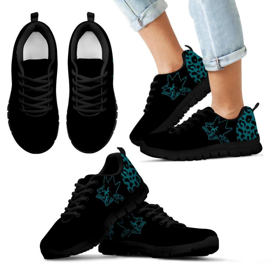 Cheetah Pattern Fabulous San Jose Sharks Sneakers