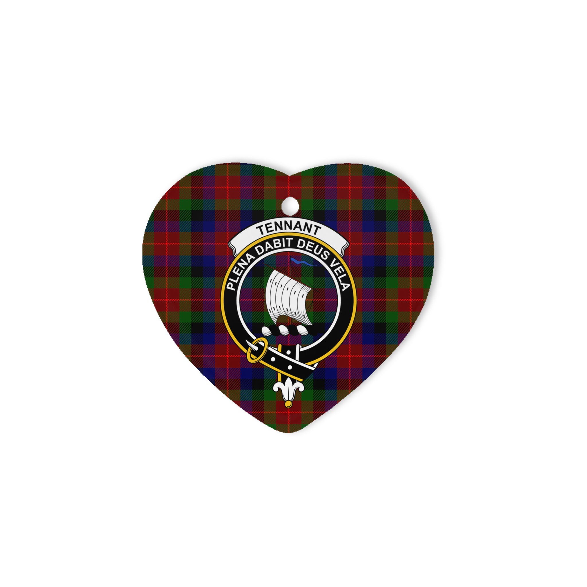 Tennant Scottish Clan Plaid Ornament Gift. Christmas Tree Ornament Tennant Clan Tartan Ornament Great Christmas Ornaments Gift Heart Ornament