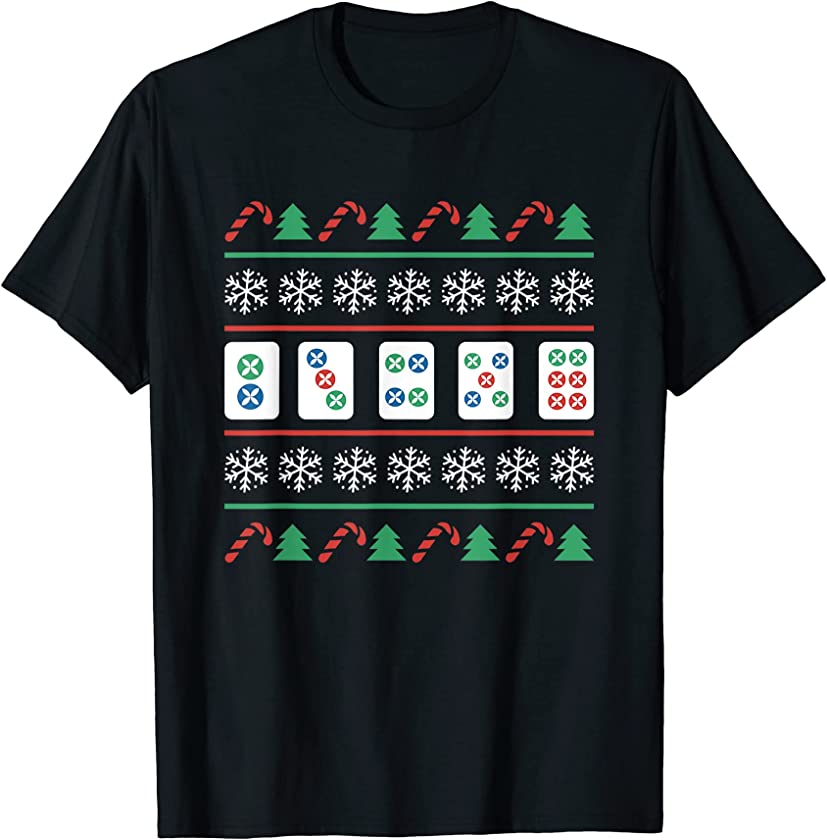 Ugly Christmas Mahjong Player X-Mas Santa Claus New Year T-Shirt