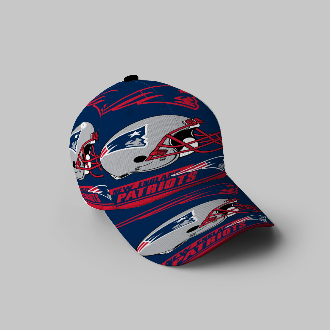 New England Patriots Helmet Red Navy 3D Printing Baseball Cap Classic Hat