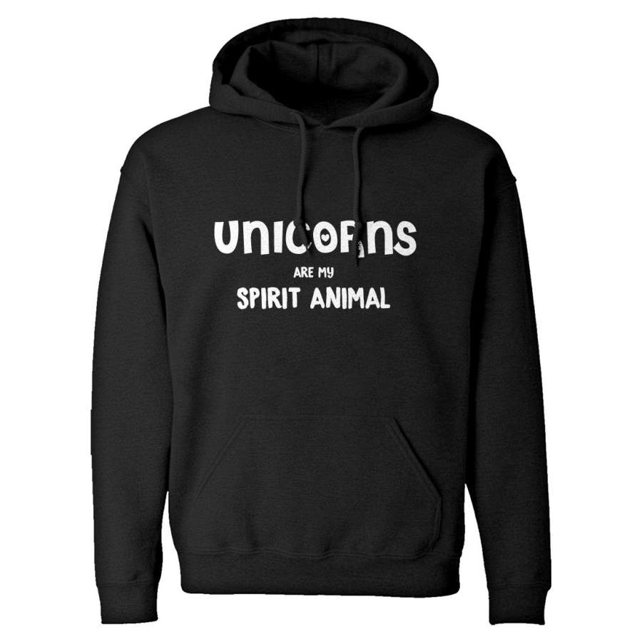 Unicorns are my Spirit Animal Unisex Adult Hoodie