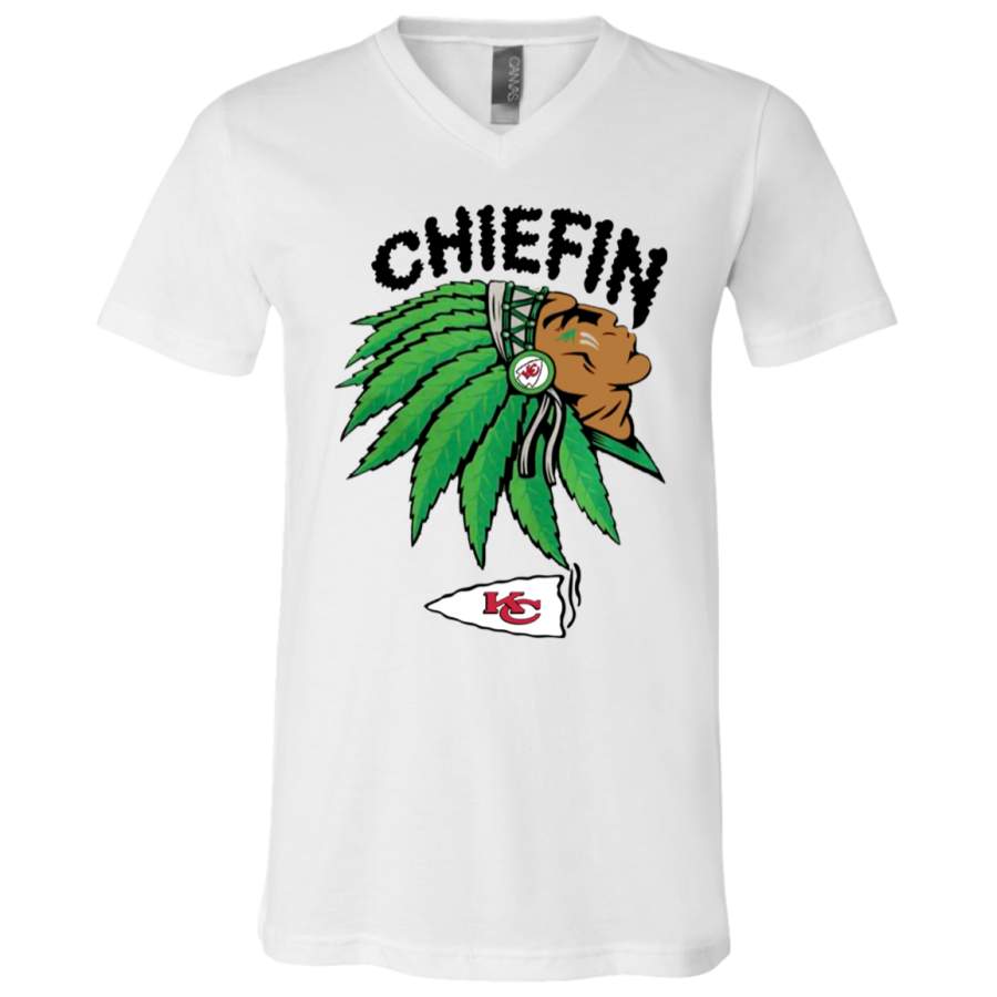 Kansas City Chiefs chiefin Weed Smoke Unisex V-Neck