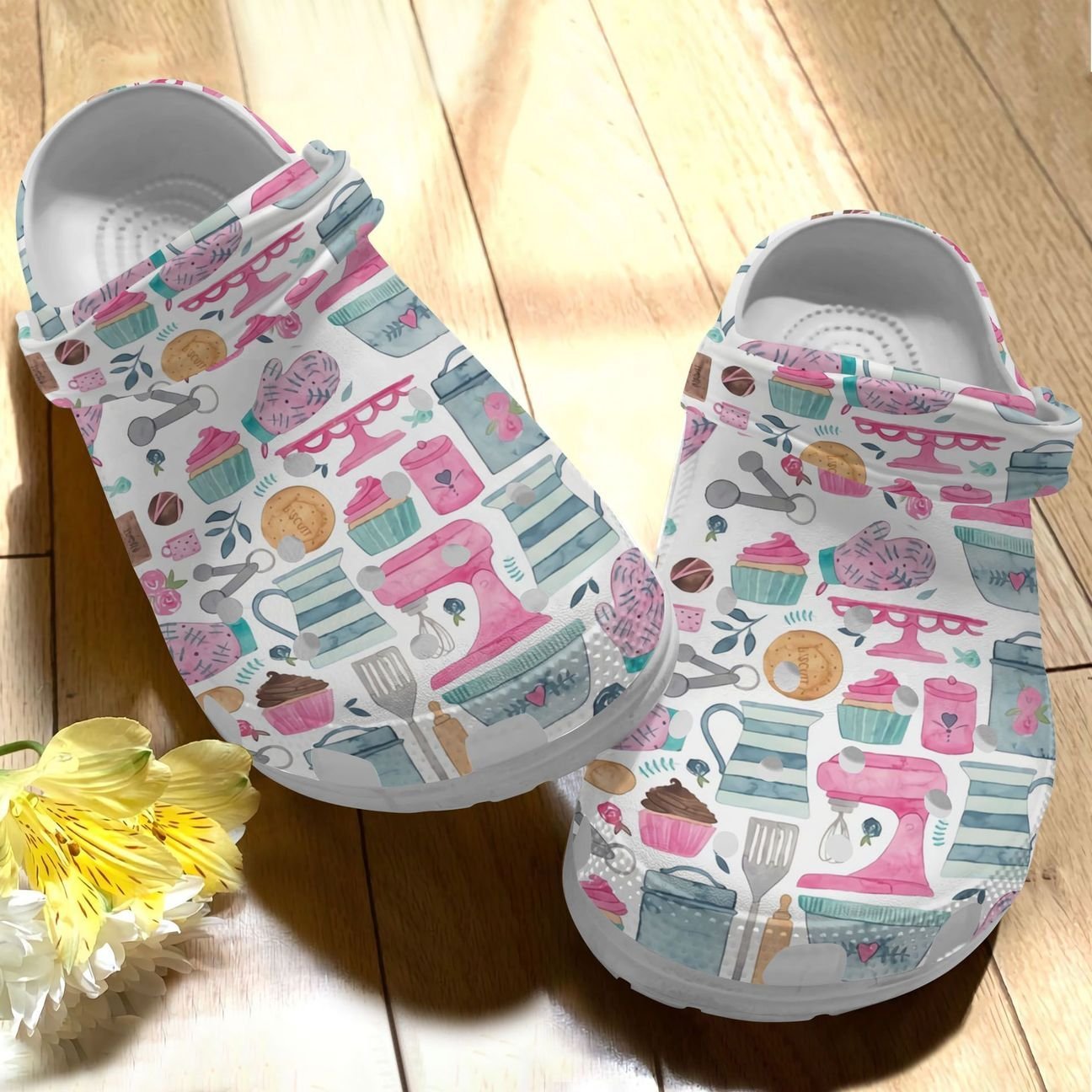 Baking Personalize Clog, Custom Name, Text, Fashion Style For Women, Men, Kid, Print 3D Just A Girl Love Baking