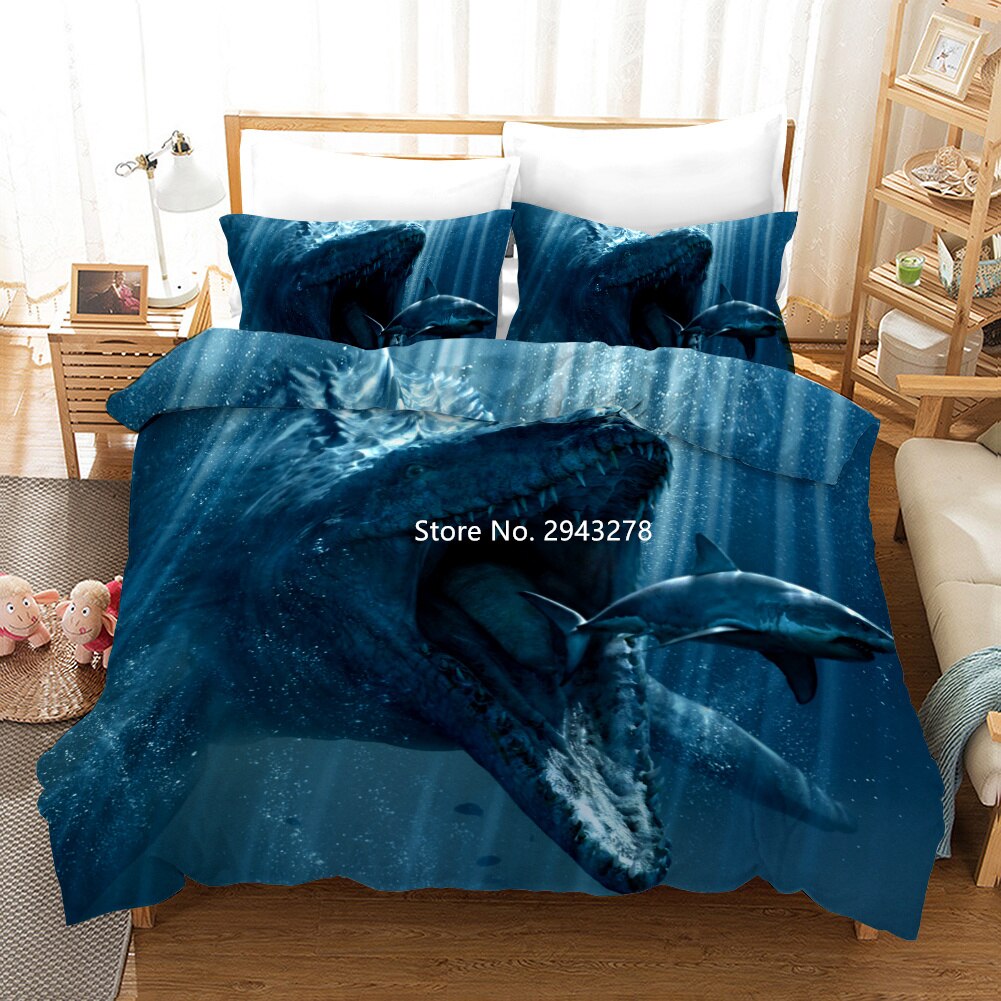 3D Hd Printed Dinosaur Patterns Bedding Set Kids Love Bedding Set Bedcover Pillowcase Linen Duvet Set Deluxe Full-Size Boys Duvet Covers