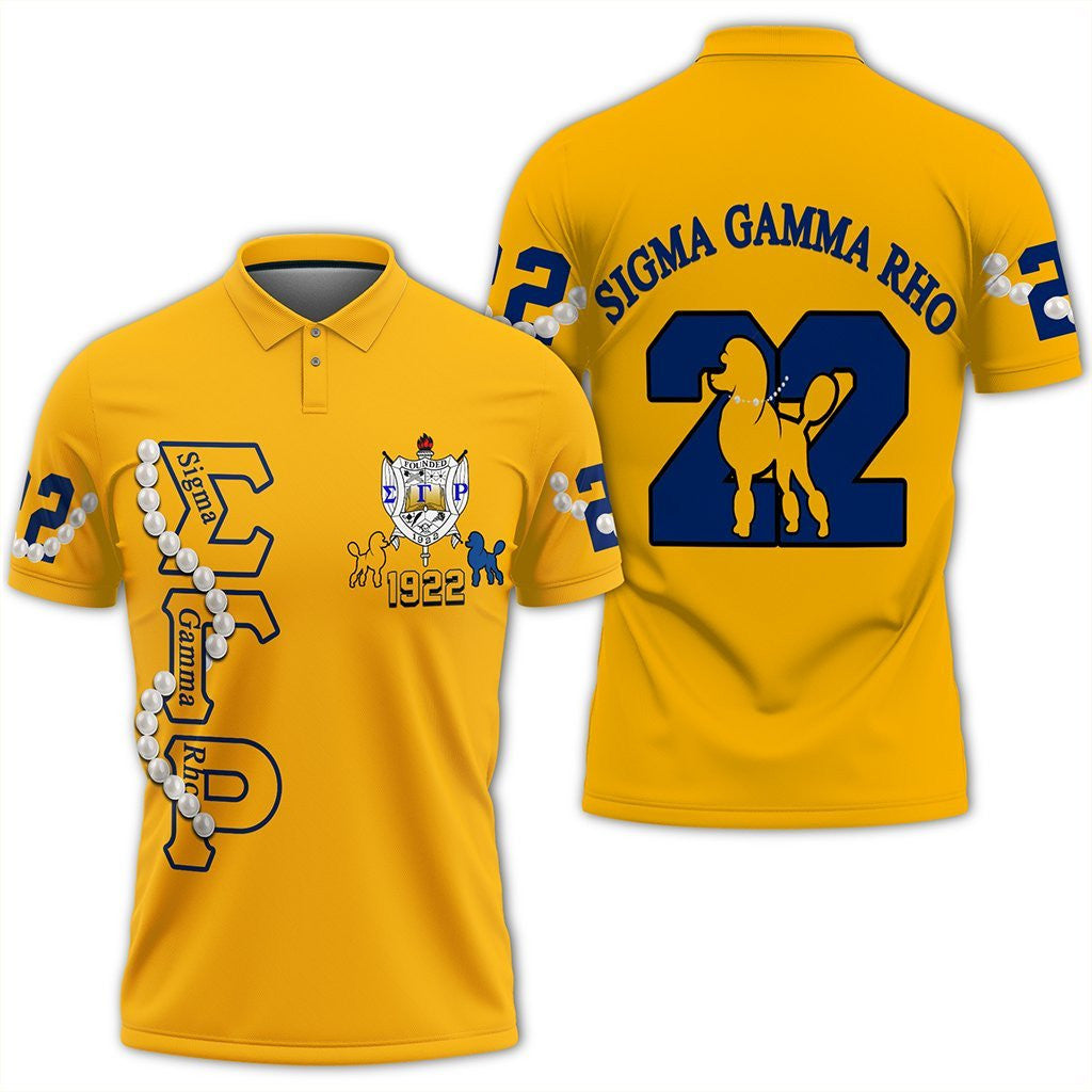 Sorority Polo – Sigma Gamma Rho Pearl Yellow Polo Shirt