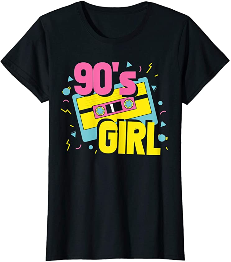 Womens 90’s Girl Style Old Cassette Retro Vintage Outfits Clothes T-Shirt