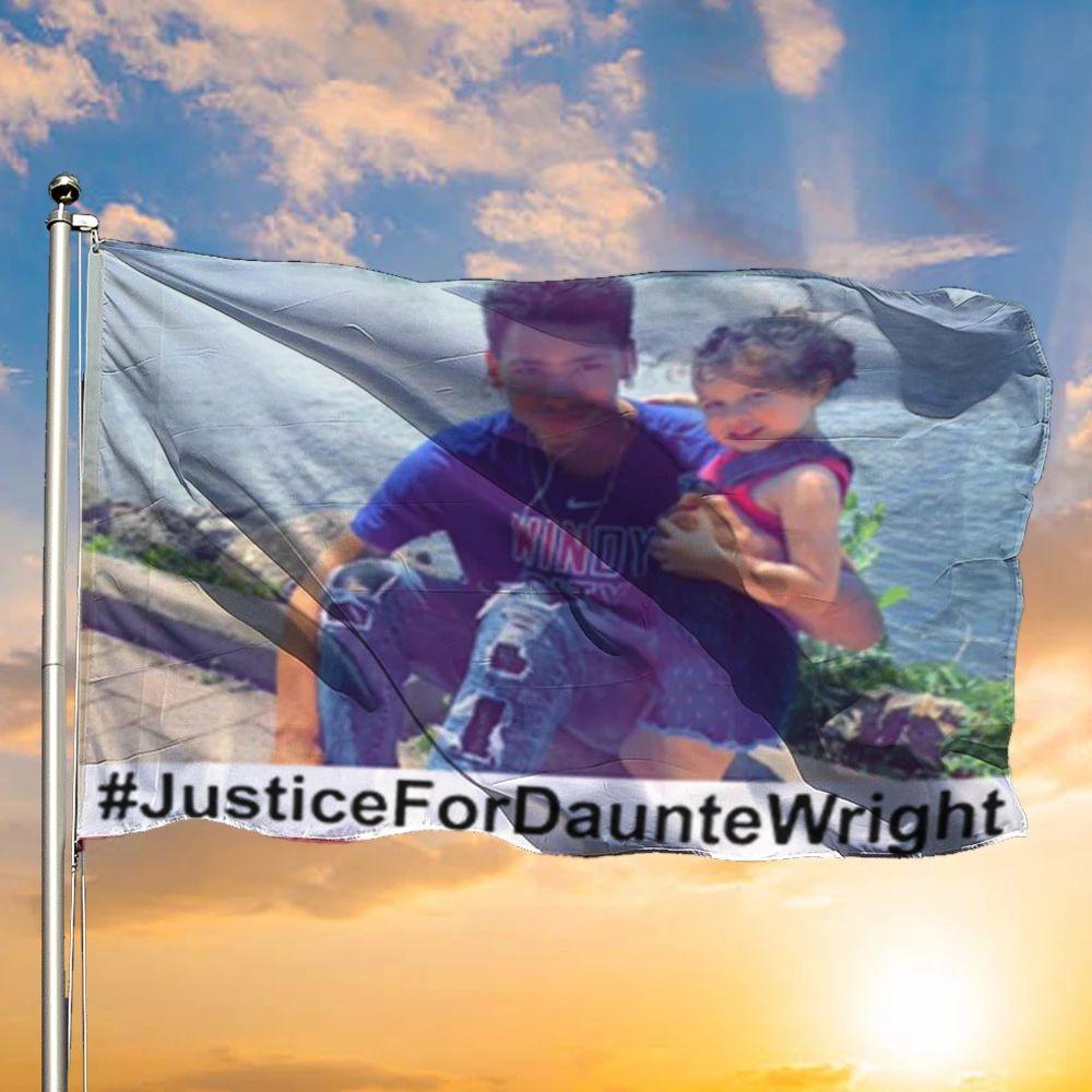 Justice For Daunte Wright Poster Black Lives Matter Sign No Justice No Peace Blm Merch Garden Flag House Flag, Yard Flag, Outdoor Flag Decor