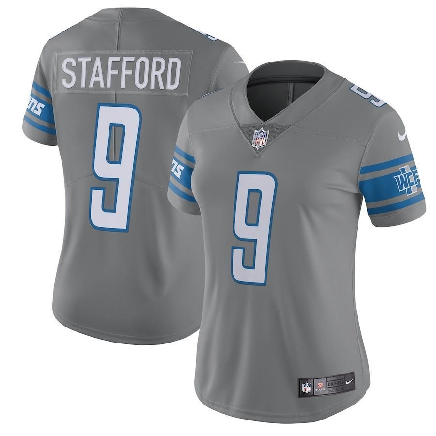 Womens Detroit Lions Matthew Stafford Steel 2017 Color Rush Jersey