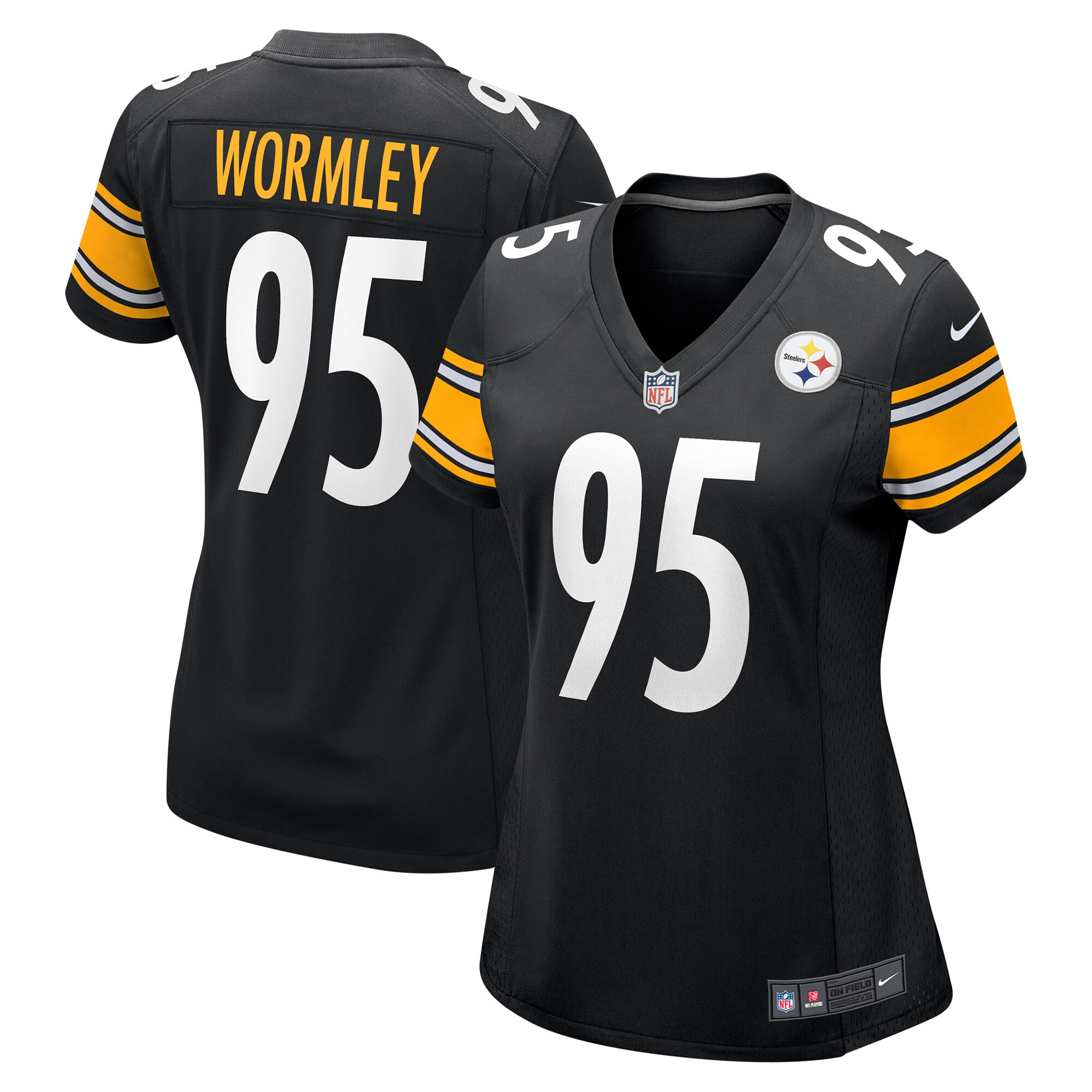 Chris Wormley Pittsburgh Steelers Womens Game Jersey – Black NFL