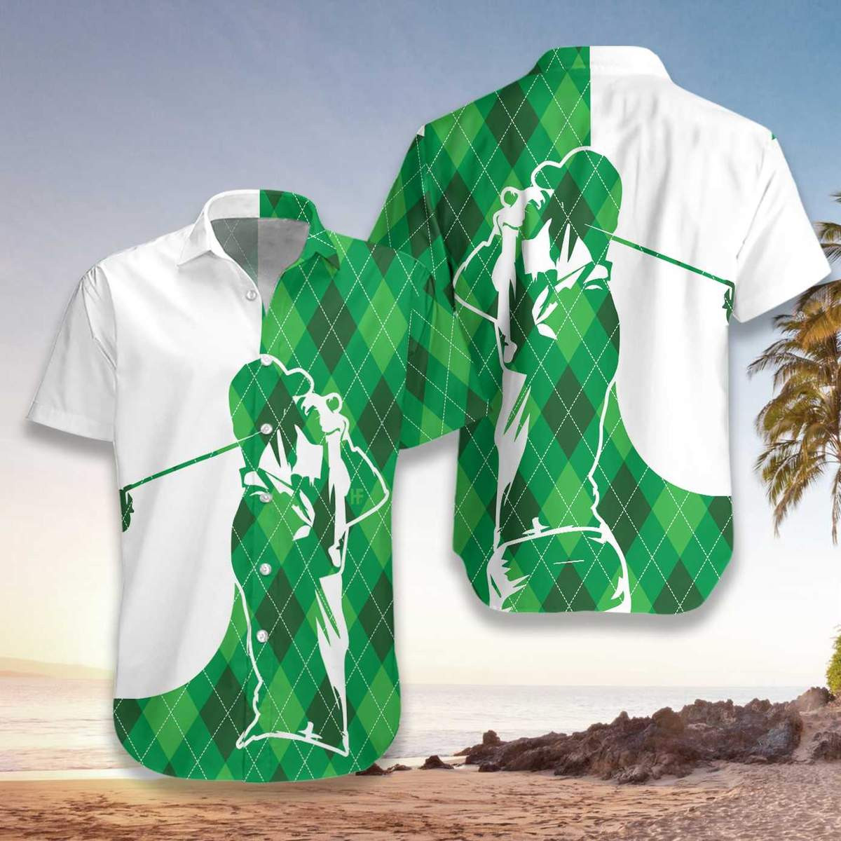 Plaid Golfers Silhouette Hawaii Shirt Unisex Adult Ha87209