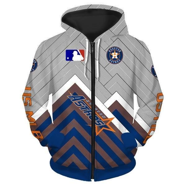 Houston Astros 3D Zipper Hoodie