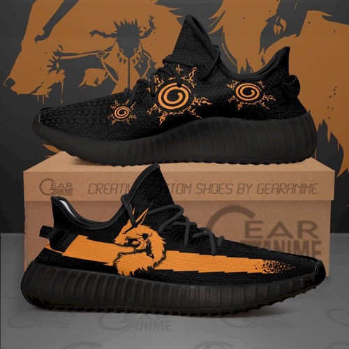 Best Naruto Kurama Mode Yeezy Shoes Naruto Custom Anime Shoes