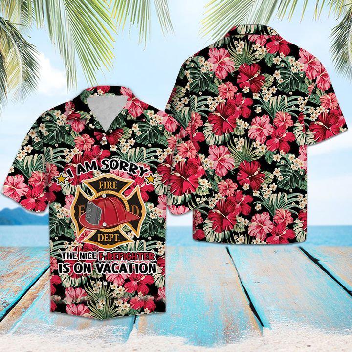 Firefighter On Vacation Hawaii Shirt For Men Women Ha92046