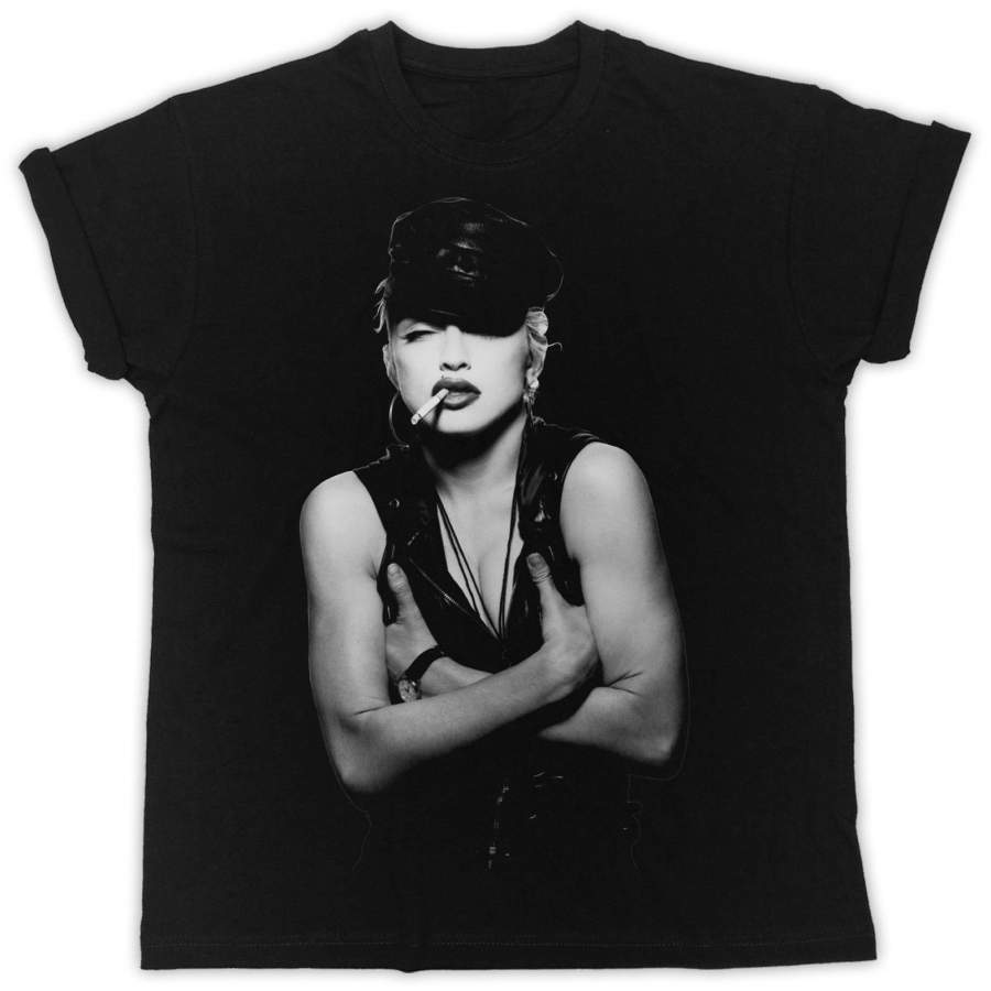 Madonna Smoking Poster Slogan Ideal Gift Men’s Black T-Shirt