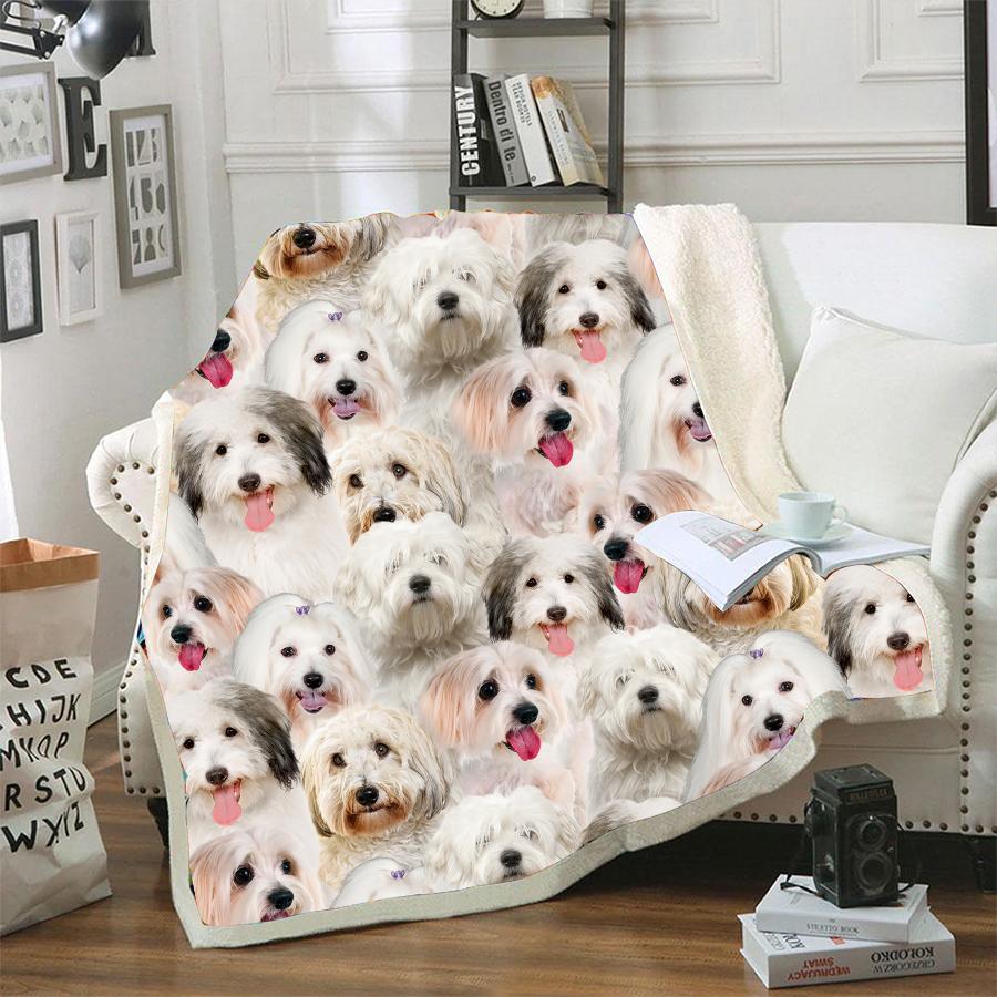 Coton De Tulear A Bunch Of Dogs Blanket Dog Blanket Design