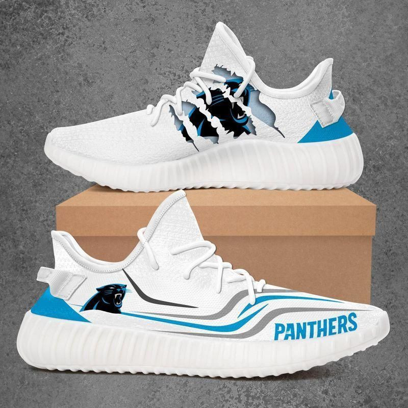 Carolina Panthers Custom Yeezy Sport Teams Yeezy Boost 350 V2 Top Trending Custom Shoes Gift