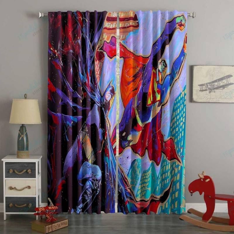 3D Printed Batman Superman Style Custom Living Room Curtains