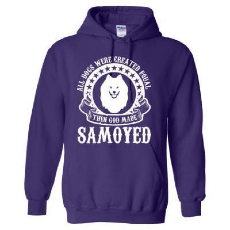 AGR All Dogs Were Created Equal God Made Samoyed – Heavy Blend™ Hooded Sweatshirt