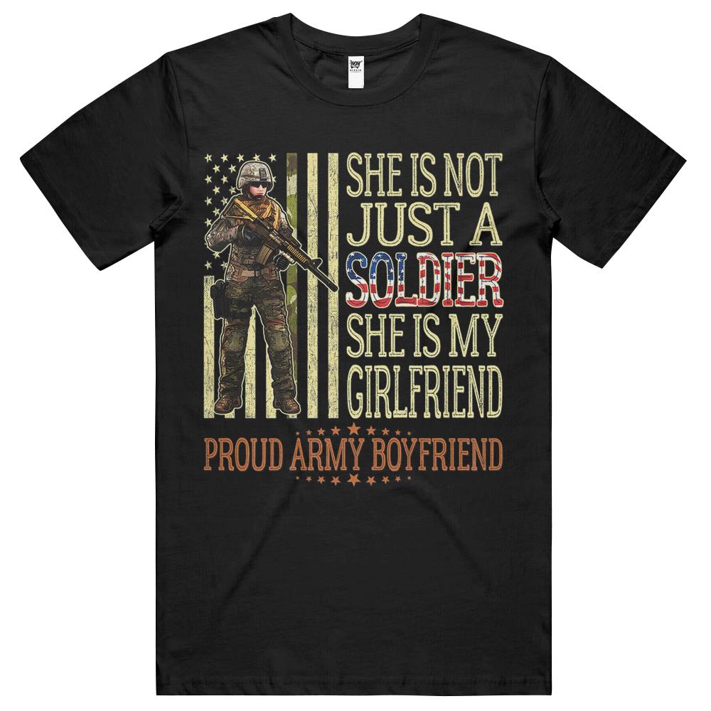 Mens My Girlfriend Is A Soldier Hero T Shirts