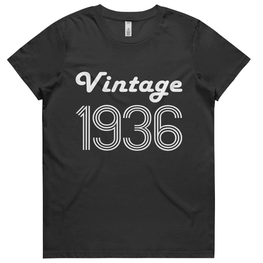 85th Birthday Gifts For Her Age 85 Year Old Mom Vintage 1936 Womens Tshirts