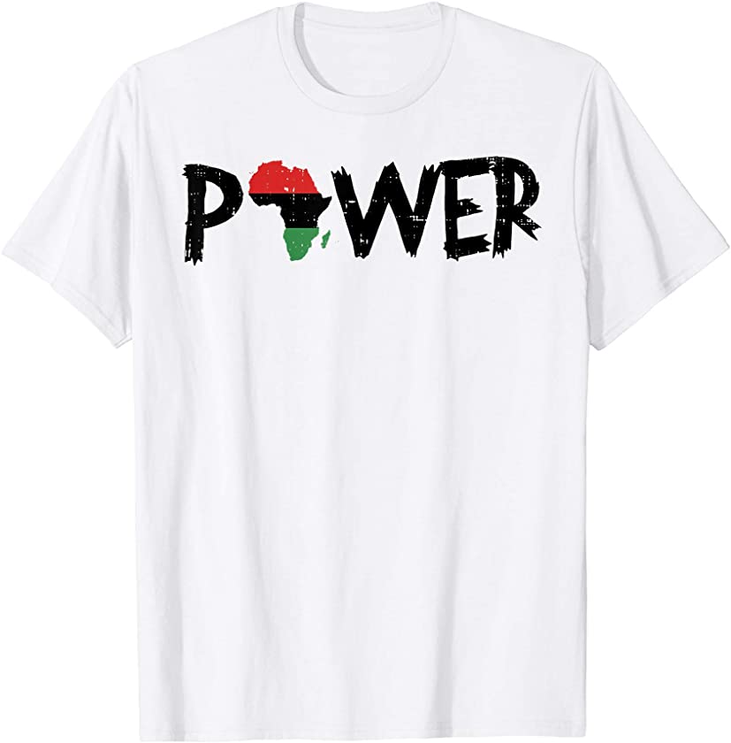 Power African Flag Shirt Black History Month Pride Protest T-Shirt