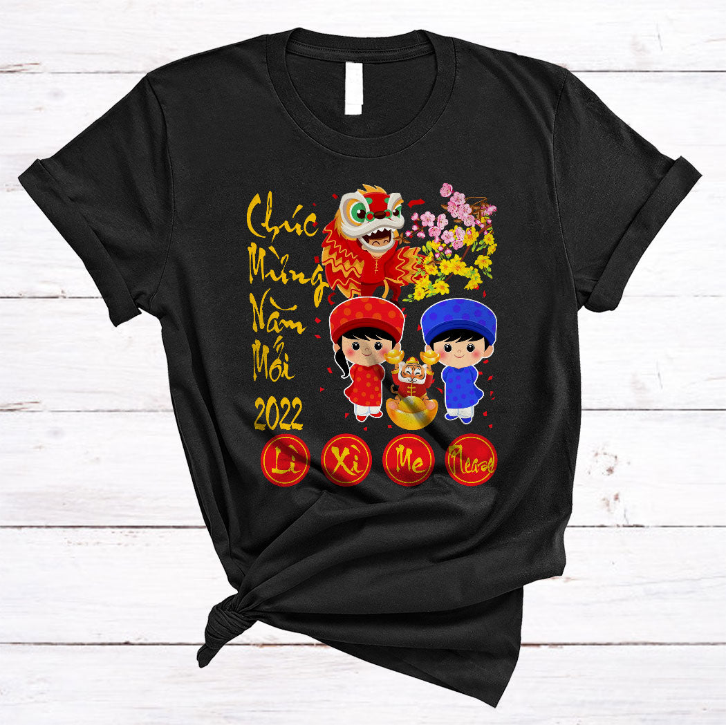 Chuc Mung Nam Moi Cute Happy Lunar New Year 2022 Couple Year Of Tiger Lover Gifts T-Shirt