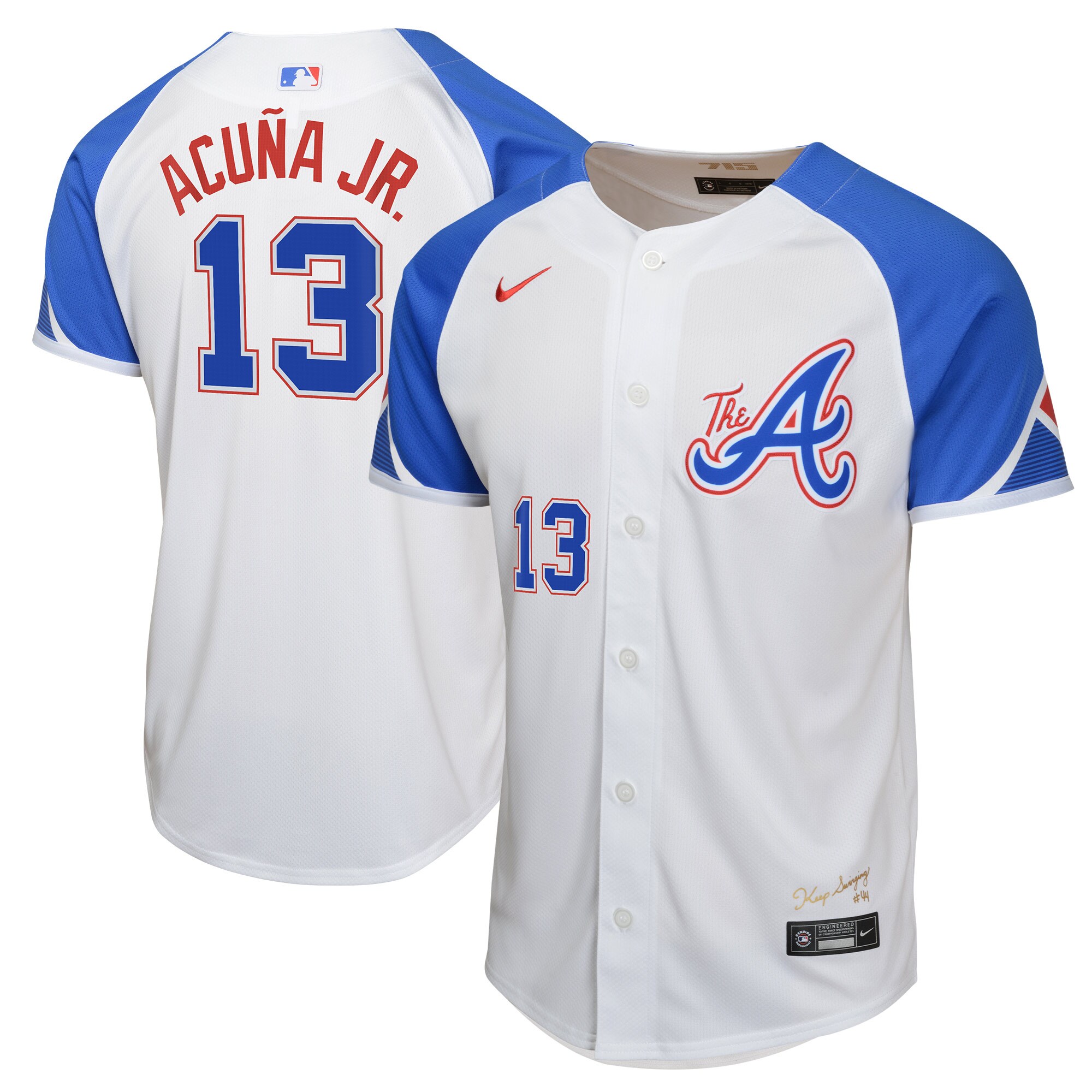 Ronald Acuña Jr. Atlanta Braves Youth City Connect Limited Player Jersey – White