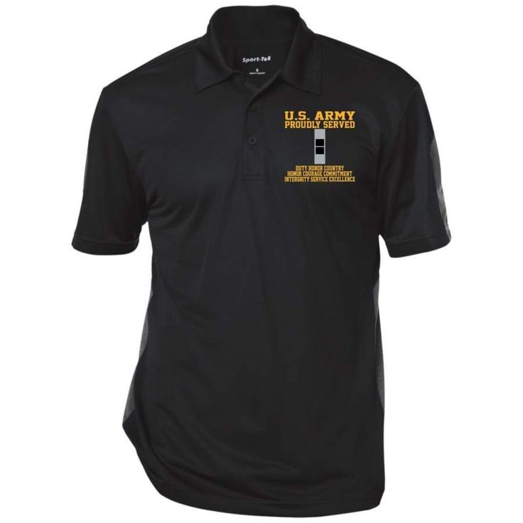 Proudly Served US Army W-2 Chief Warrant Officer 2 W2 CW2 Embroidered Three-Button Polo Shirt