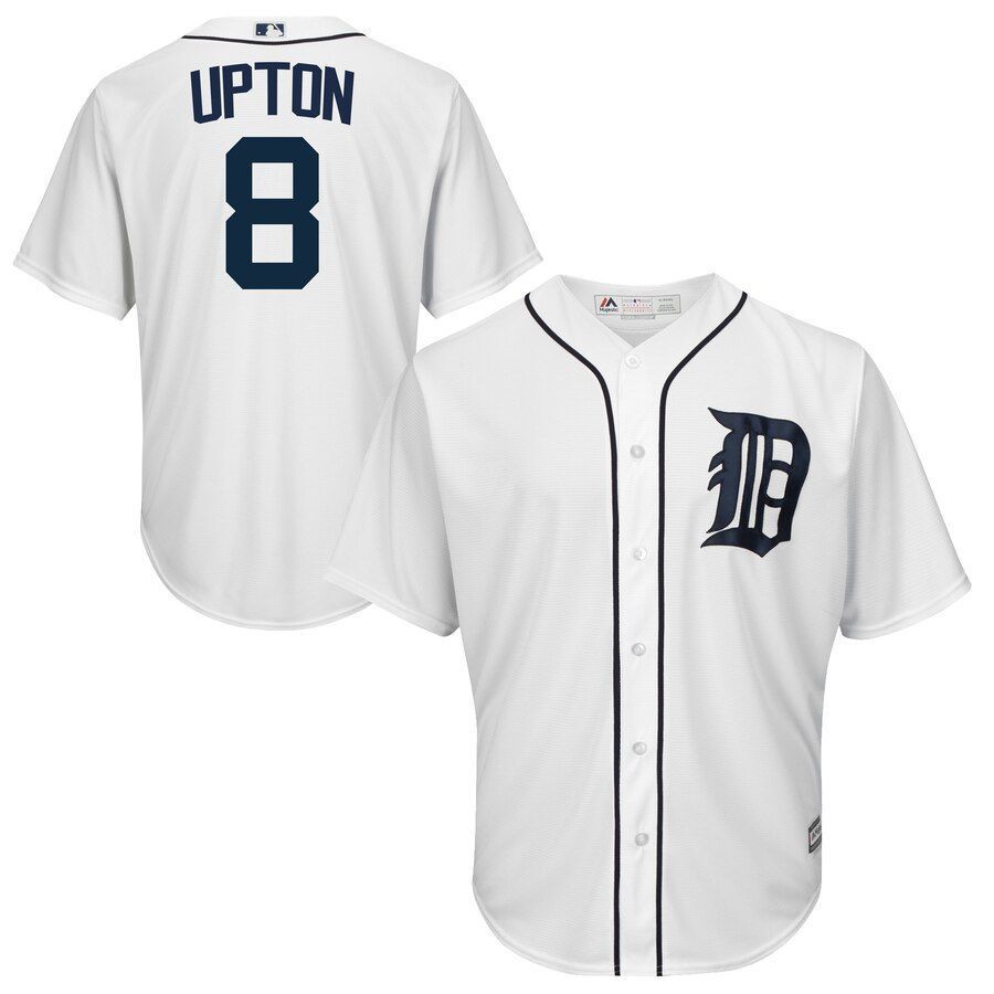 Justin Upton Detroit Tigers Official Cool Base Player Jersey White 2019